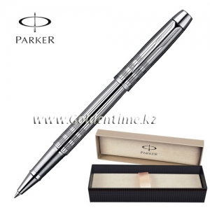 Ручка роллер Parker 'IM' Shiny Chrome Chiselled S0908650