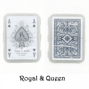 Карты игральные пластиковые Queen & Royal синяя рубашка