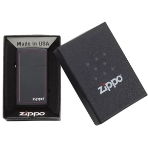 Зажигалка Zippo 1618ZB Slim Border Black Matte