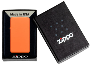 Зажигалка Zippo 1631 Slim Orange Matte