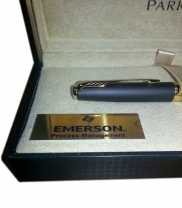 Брендирование - Логотип на футляр ручки (Табличка) ― Golden Time