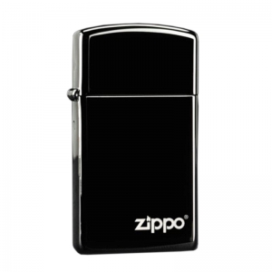 Зажигалка Zippo 28123ZL Slim High Polish Black Zippo Logo