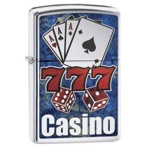 Зажигалка  Zippo 29633 777 Blue and Red Fusion Casino 