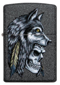 Зажигалка Zippo Wolf Skull Feather Design ZIPPO 29863