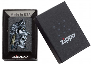 Зажигалка Zippo Wolf Skull Feather Design ZIPPO 29863