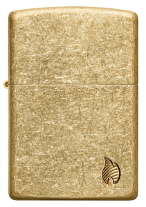 Зажигалка Zippo 46398 Tumbled Brass Flame Design