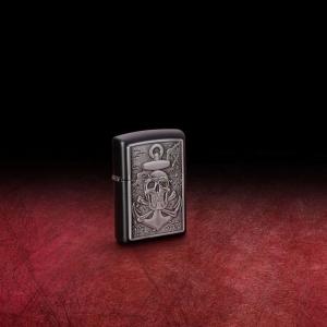 Зажигалка  Zippo 48122 218 Skull Anchor Emblem Design