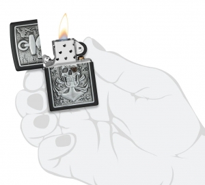 Зажигалка  Zippo 48122 218 Skull Anchor Emblem Design