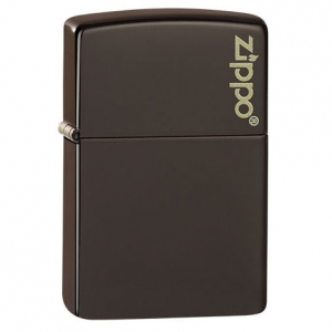 Зажигалка  Zippo 49180ZL Brown with logo