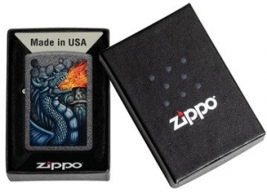 Зажигалка Zippo Fiery Dragon Design Iron Stone 49776
