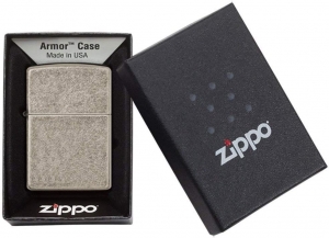 Зажигалка Zippo Armor Antique Silver Plate 28973