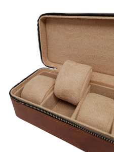 Шкатулка для хранения часов нубук на 6 шт.