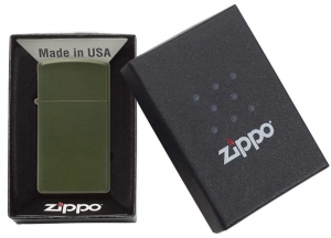Зажигалка Zippo 1627 Slim Green Matte