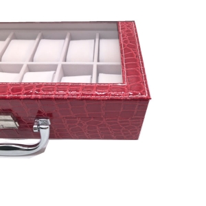 Шкатулка для хранения часов 12 шт. CROCO Красный