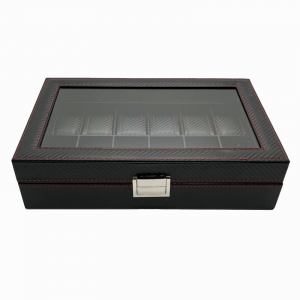 Шкатулка для хранения часов Карбон HT-06 на 6 шт.