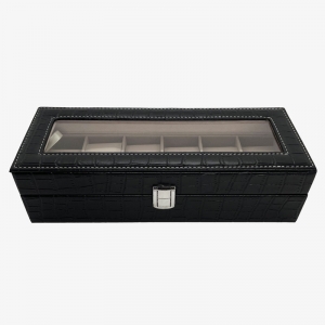 Шкатулка для хранения часов E-24 черный на 6 шт.