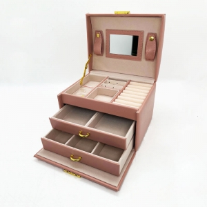 Шкатулка для хранения украшений 610-Пудровый