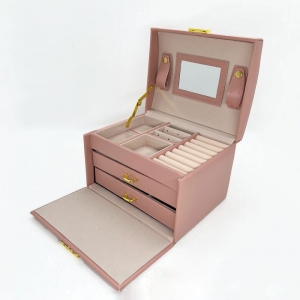 Шкатулка для хранения украшений 610-Пудровый