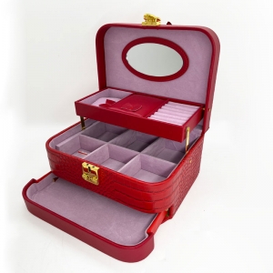 Шкатулка для хранения украшений 099-Алый