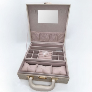 Шкатулка для хранения украшений E-235-Бежевый