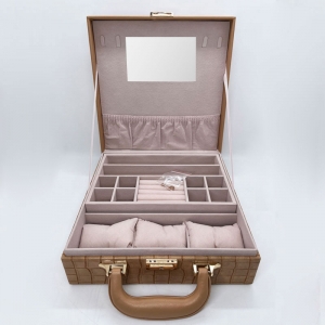 Шкатулка для хранения украшений E-235-Карамельный