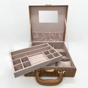 Шкатулка для хранения украшений E-235-Карамельный