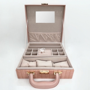 Шкатулка для хранения украшений E-235-Пудровый