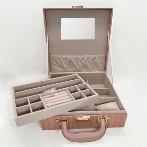Шкатулка для хранения украшений E-235-Пудровый