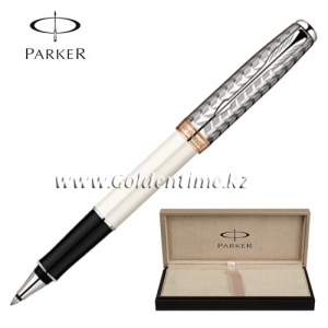 Ручка роллер Parker 'Sonnet' Metal and Pearl S0947330