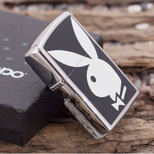 Зажигалка Zippo 28269 Playboy Bunny Brushed Chrome
